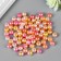Beads for creativity plastic "gradient rose-yellow" set of 20 g, d = 0.8 cm, a mix of holes/without
