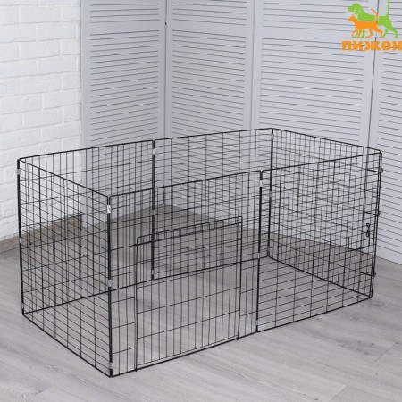 Animal aviary "Pigzon" 6 sections on clips 60 x 60 cm, Sh.p. 37-40 mm, folding, black