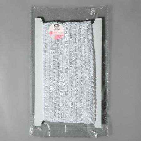 Decorative braid “Sanding clock”, 14 mm, 10 ± 1 m, white color-2