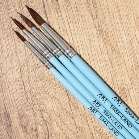 Drawing brush set 4 pcs. Pony Round "Van Gog" No. 2, 4, 6, 8-2