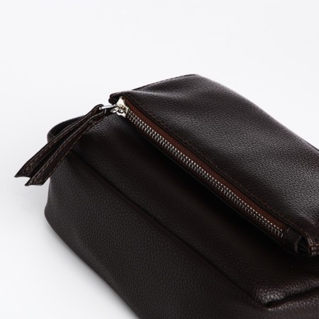 Women's bag over the shoulder Textura, small size, brown color-4