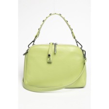 Bag Cross-Body Women's, genuine leather, Ludor Green, 24x6x17 cm