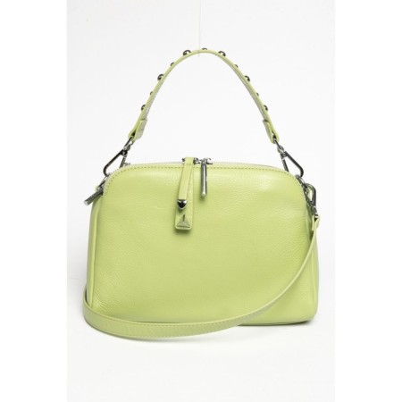 Bag Cross-Body Women's, genuine leather, Ludor Green, 24x6x17 cm