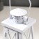 Climber metal, glass for 1 candle "Lantern" white 21x11x11 cm