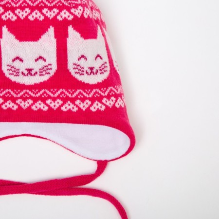 Hat for girls, pink color, size 48-50-1