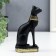 Polystone souvenir "Black Sphinx with gold ears, with patterns" 13x6.5x5 cm