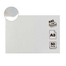 Картон хром-эрзац А3 (30х42см), 50 листов, 440 г/м2, "Ладога" немелованный, 0.6мм