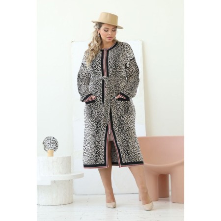Cardigan female, size 54, brown color-11