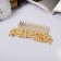 Liberty hair crest, small leaves, 8x4 cm, gold
