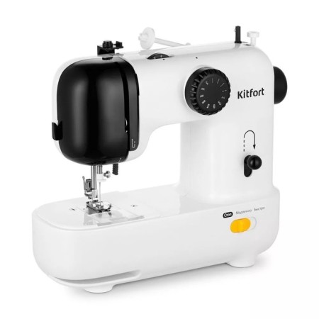 Sewing machine KitFort KT-6056, 9 W, 12 operations, semi-automatic, white-hourly