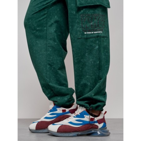 Sports male pants, size 48, green color-14