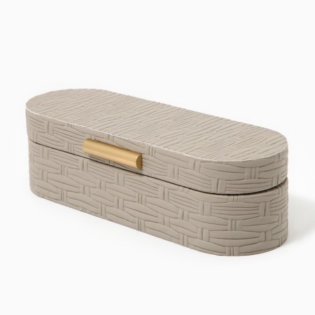 The casket for jewelry "weaving" eco -leather, set 2 pcs.-3