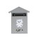 Mail box with a lock, vertical, "house", gray