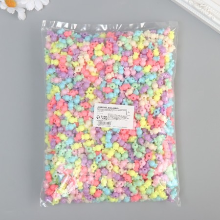 Beads for creativity plastic "Privte" color bright set 500 grams 1.4x1.4x0.8 cm-3