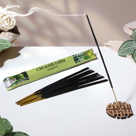 Incense "Agarbatti fresh lime", 8 sticks in soft packaging