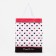 Household bag without fastening, pink/black color