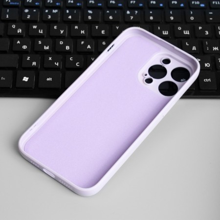 Borasco cover for the iPhone 14 Pro Max, Soft Touch, silicone, microfiber, lavender-6