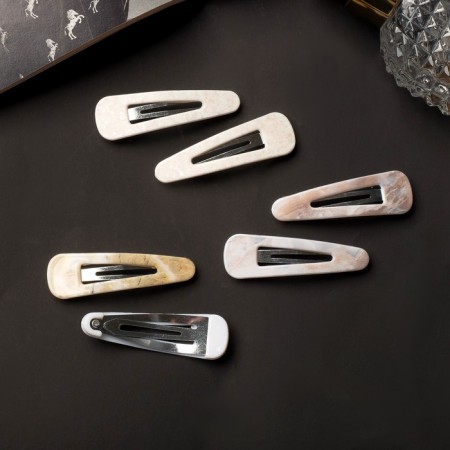 Invisibility for Herty hair (set 6 pcs) marble, 5.5 cm, mix-1