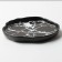 Ceramic black plate "Black marble", 17 cm, black color