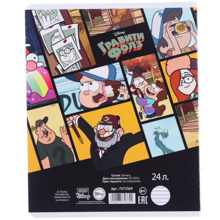 Notebook in a line of 24 sheets, 5 types of mix, cover coated cardboard, gravity farz-7