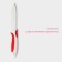 Knife ceramic shade "Smell", blade 13 cm, red color