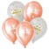 Latex ball 12 "I love", pastel, set of 5 pcs., Pink, white color