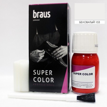 Braus Super Color shoe dye, for the skin, whitish color, 25 ml