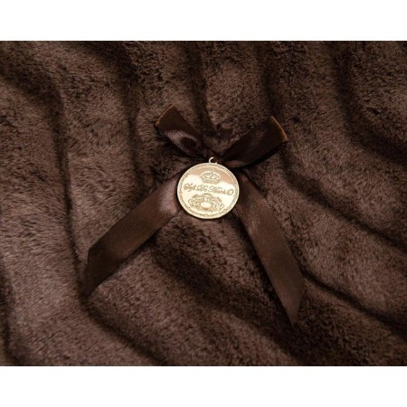 Climeninine bedspread, size 210x230 cm, chocolate color-2