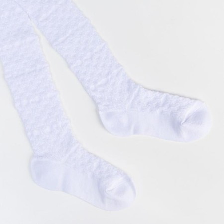 Pantyhose children's openwork, white color, height 104-110 cm-1