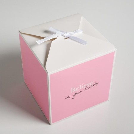 Gift folding box, packaging, “Beautiful”, 18 x 18 x 18 cm-2