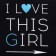 Apron Ethel I Love this Girl 60x70 cm, 100% cotton, reps 210 g/m2