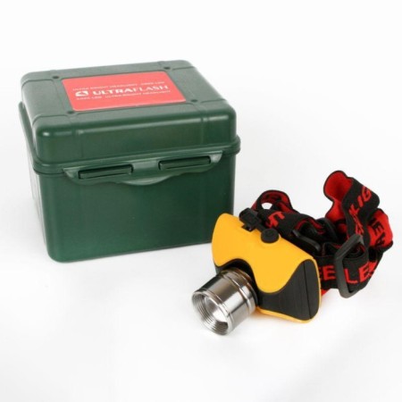 Battery -off flashlight E157 Cree 3W focus 2 modes 220V plastic. yellow. (boxing) u