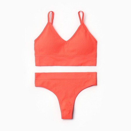 Female set (top, thongs), orange color, size 42-46-5