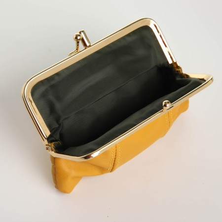Cosmetic bag, 2 departments on the frame, color orange color-2