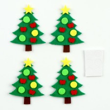 A set of felt parts for the decor 