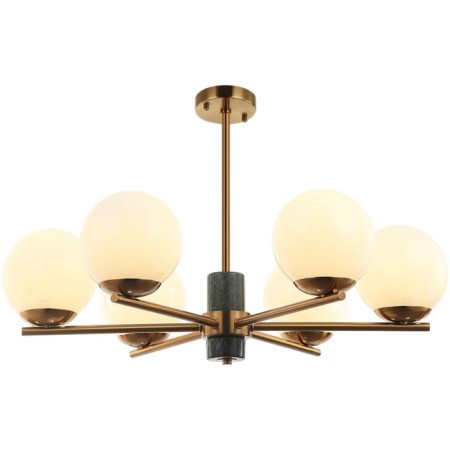 SHARO 6XE27 40W rush chandelier, size 70x70x56.5-96.5 cm, bronze color