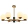 SHARO 6XE27 40W rush chandelier, size 70x70x56.5-96.5 cm, bronze color