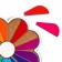 Wooden puzzle for children "Flower", we study the colors