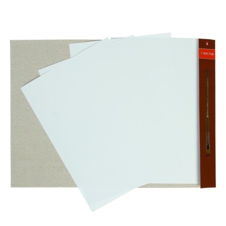 Guache paper, tempo or acrylic A4, 7 sheets in the folder, block 160 g/m2-1