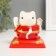 Plastic Plastic "White Mani-Neko in the Red Red robe" 8x8x8.2 cm