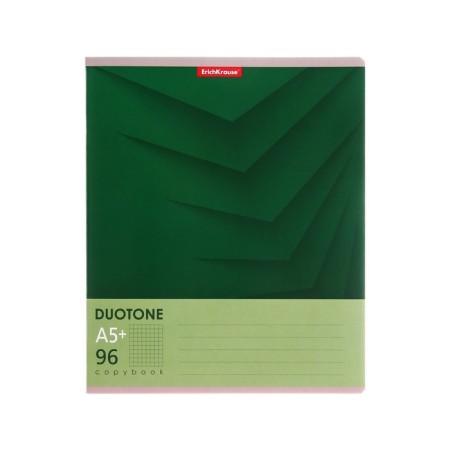 A notebook of 96 sheets in the Erichkrause Duotone Next cage, cover coated cardboard, output block, whiteness 100%, mix-9