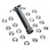Metal extruder for plastic, press, 19 nozzles