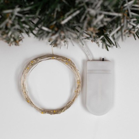 Garland "thread" 2 m dew, ip20, silver thread, 20 LED, glow warm white, CR2032x2-1