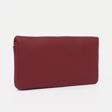 Women's wallet on magnets, red color-1