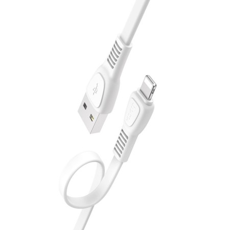 Hoco X40 cable, USB - Lightning, 2.4 A, 1 m, flat, white-6