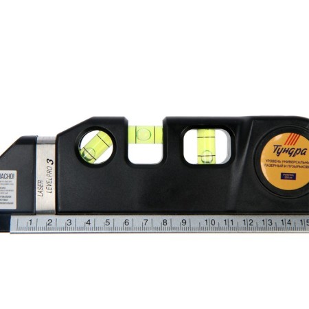 Universal level 4 in 1 tundra, laser, bubble, roulette 2.5 m, ruler 150 mm-5