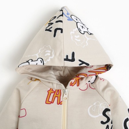 Set: Jumper with zipper and pants crumb I "Graffiti", height 68-74 cm-1