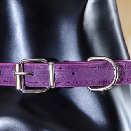 A collar with blurted spikes 38 x 1.5 cm, Osh 26-33, frost-resistant PU, purple material-8