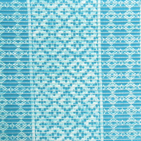 Bathroom mat "Squares", width 1.3 m, roll 15 m, blue color-1