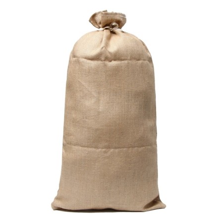 Jute bag, 45 × 90 cm, density 420 g/m², weaving 69 × 63 threads, with ties-7